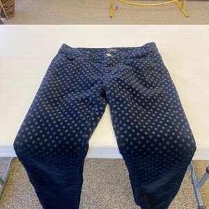 Ann Taylor Navy Polka Dot Petite Pants